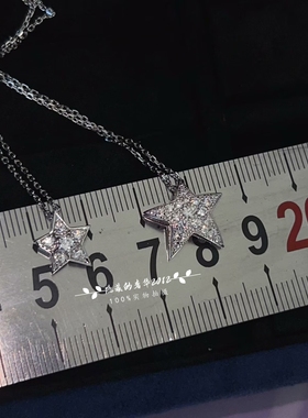 高品质工艺通体 S925银项链彗星五角星单叠带女锁骨链choker轻奢