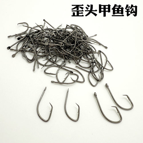 甲鱼钩专用串鳖钩黑鱼钩歪头钩鲶鱼昂刺鱼黄鳝歪嘴双针水库 - 图1