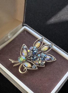 中古vintage复古宫廷风胸针女高级感轻奢小众设计感胸花别针配饰