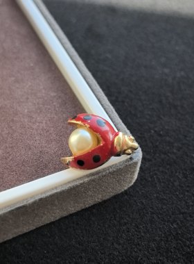中古SarahCov瓢虫胸针动物胸针趣味胸针