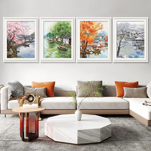 KS十字绣2025年新款一年四季华春清夏锦秋冬雪手工绣自己绣挂画