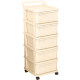 Plastic children's clothing storage cabinet drawer living room storage snack cabinet bedside table multi-layer storage cabinet toy cabinet