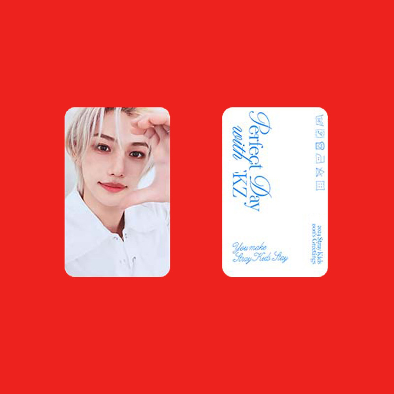 Straykids台历卡2024 SEASONS GREETINGS李龙馥 黄铉辰 自印小卡 - 图1