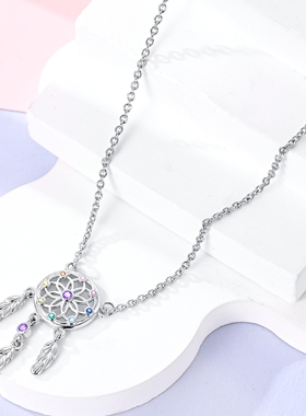 原创小众设计S925银锆石爱心项链