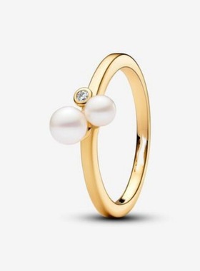 潘家同款超闪锆石爱心戒指女时尚通勤小众设计S925银蝴蝶结指环