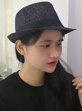 时尚亚麻铆钉男士潮流草编帽子