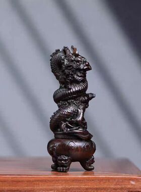 天然沉香木雕龙祥龙盘龙鼎龙年木