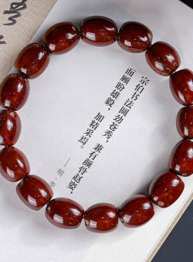 精品紫金鼠枣珠单圈光珠菩提子手
