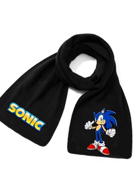 索尼克围巾影视周边sonic数码印花秋冬日系休闲保暖纯色围脖护颈