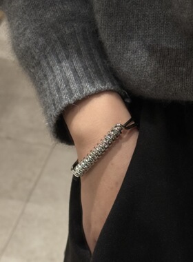 素圈手镯套装小众个性极简搭配韩系ins冷淡风女高级轻奢百搭手环