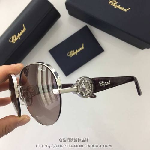 正品代购新款Chopard萧邦钻石系列板材猫眼墨镜女SCHB67S太阳眼镜-图2