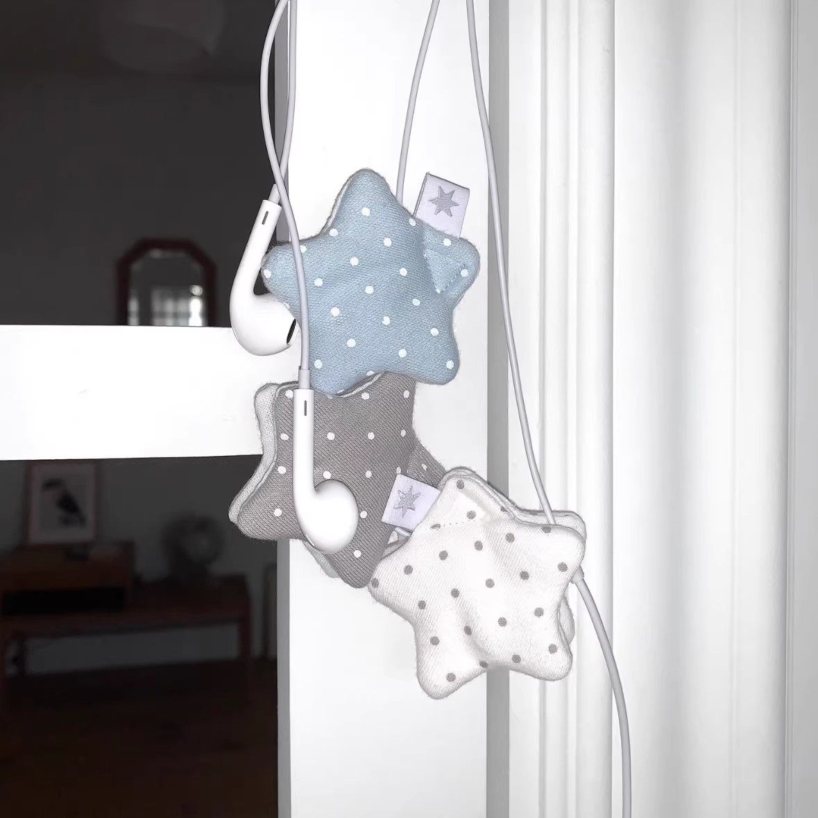 博主同款ins手作布艺星星耳机收纳袋数据线整理神器高颜值少女心,淘宝优惠券,粉丝福利购,淘宝优惠卷