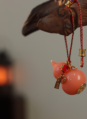 陶瓷璞玉瓷葫芦摆件招财风水客厅茶宠车载葫芦家居办公室装饰品