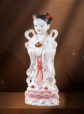 陶瓷保平安新中式卧室居家摆件