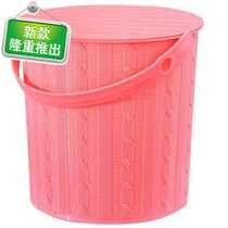 Bath bucket Plastic bucket Handheld bucket with lid Thickened Hand 77 Bath Stool can sit and contain the bath tub