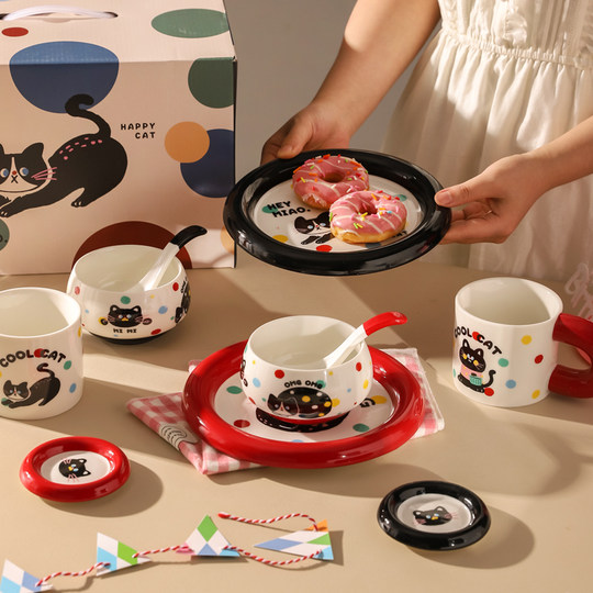 Kawashimaya cute tableware set girls birthday gift