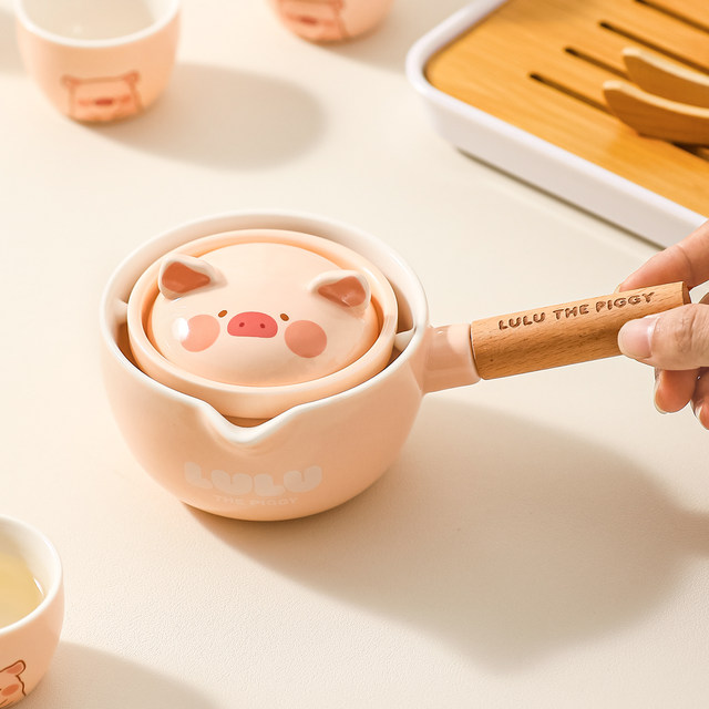Kawashimaya & LuLu pig tea set birthday gift