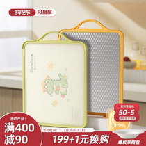 Sichuan Island House cutting board home antibacterial and mildew proof case board kitchen special stainless steel knife plate cut vegetable fruit bifacial chopping block