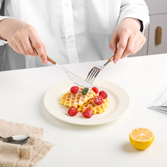 Kawashimaya fork and spoon three-piece set ins style steak knife