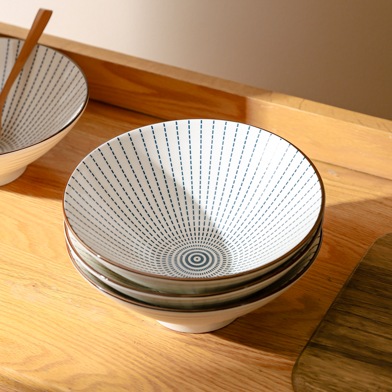 川岛屋日式斗笠面碗家用2025新款拉面碗高级感面馆专用泡面汤面碗 - 图0