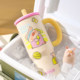 Kawashimaya&lulu pig straw thermos cup ice cup