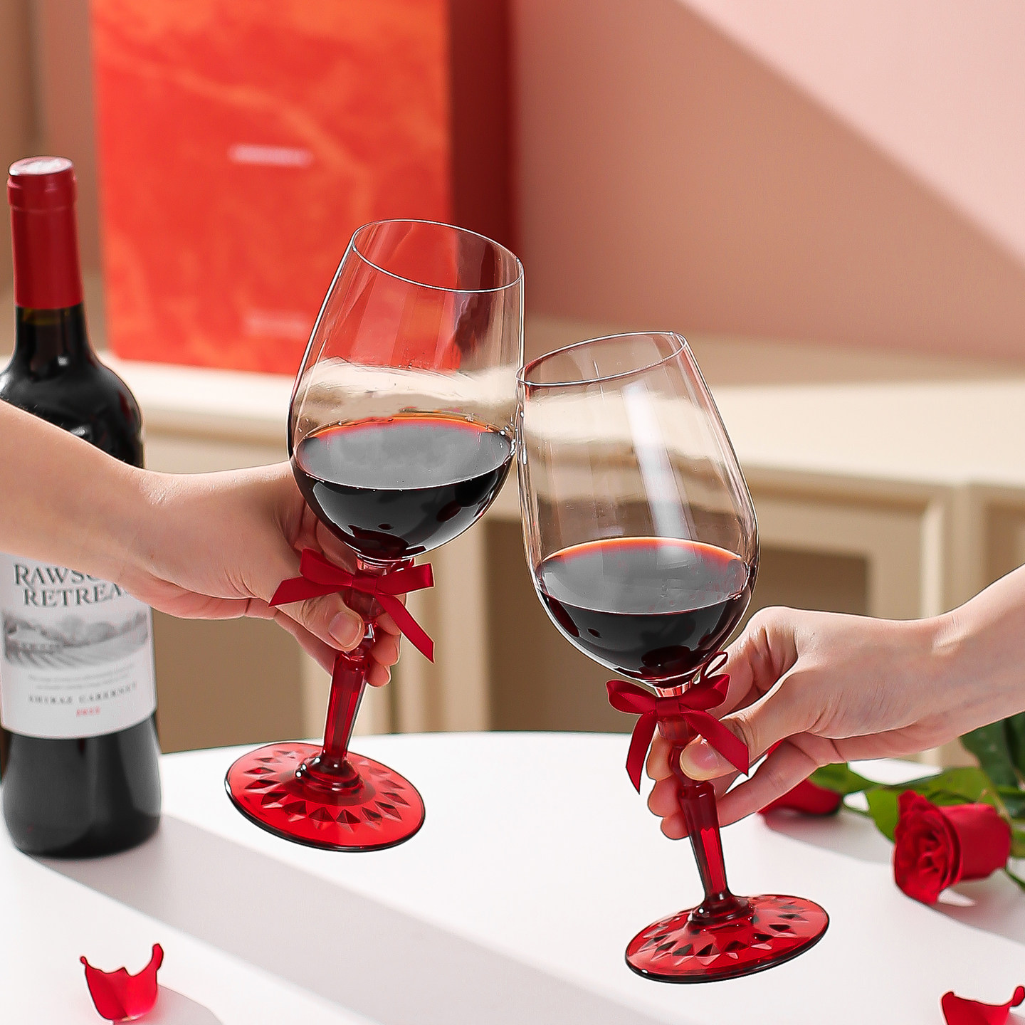 川岛屋敬酒杯红酒杯2个一对礼盒装高脚杯订婚结婚新婚礼物送新人,淘宝优惠券,粉丝福利购,淘宝优惠卷