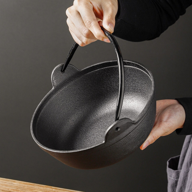 Kawashimaya Japanese sukiyaki cast iron soup pot