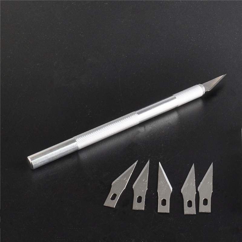 不锈钢翻糖工具刀 DIY翻糖雕刻刀 烘焙工具人偶细节刀 送五刀片 - 图3