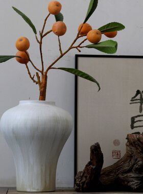景德镇陶瓷侘寂风大肚花瓶摆件