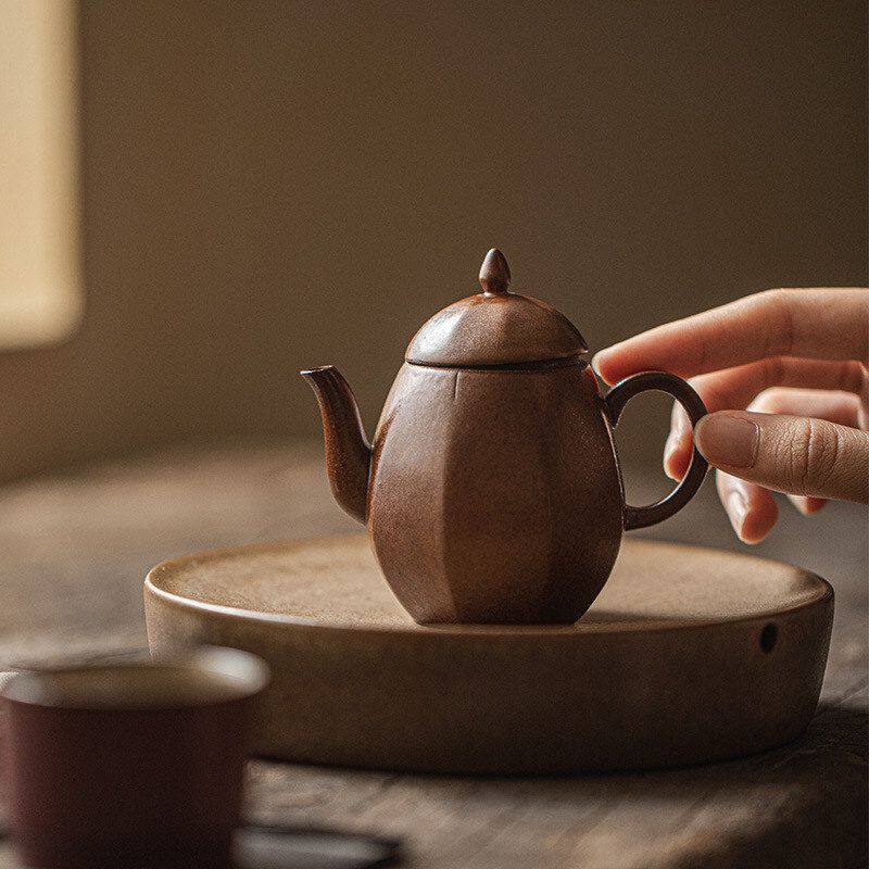 Yinchuantang antique Japanese teapot Kung Fu tea set Literary home use Jijifeng small pot ball hole filtering firewood water kettle