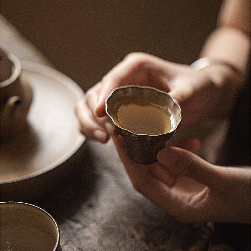 Yinchuantang Japanese-style silent horn wide-mouth tea cup Kung Fu tea set bionic tea cup home tea drinking master cup