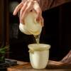 Suet Jade Gemstone Yellow Kung Fu Tea Set Home Office Tea Maker Cover Bowl Teacup Gift Box Gift Wholesale