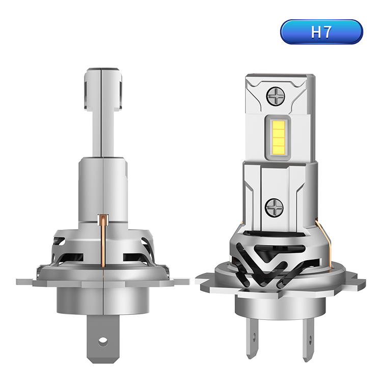 汽车led大灯H4H7H8H11灯泡超亮前9005无线灯泡H9远近光一体1:1 - 图2