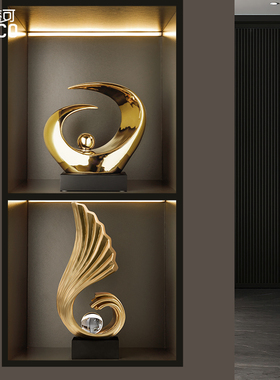 爱蒂可轻奢高档酒柜装饰摆件套装