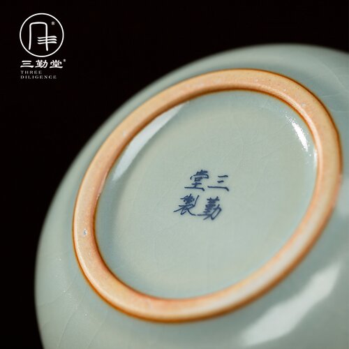 三勤堂汝窑茶壶手工陶瓷功夫茶具泡茶壶景德镇可开片汝瓷小西施壶 - 图3