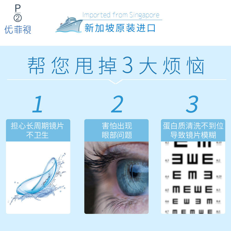 进口p2 500+350ml隐形眼镜护理液 东仁堂大药房护理液