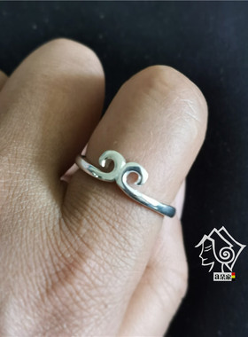 凉山彝族戒指男女情侣开口环999