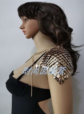 亮片身体链合金磨链女