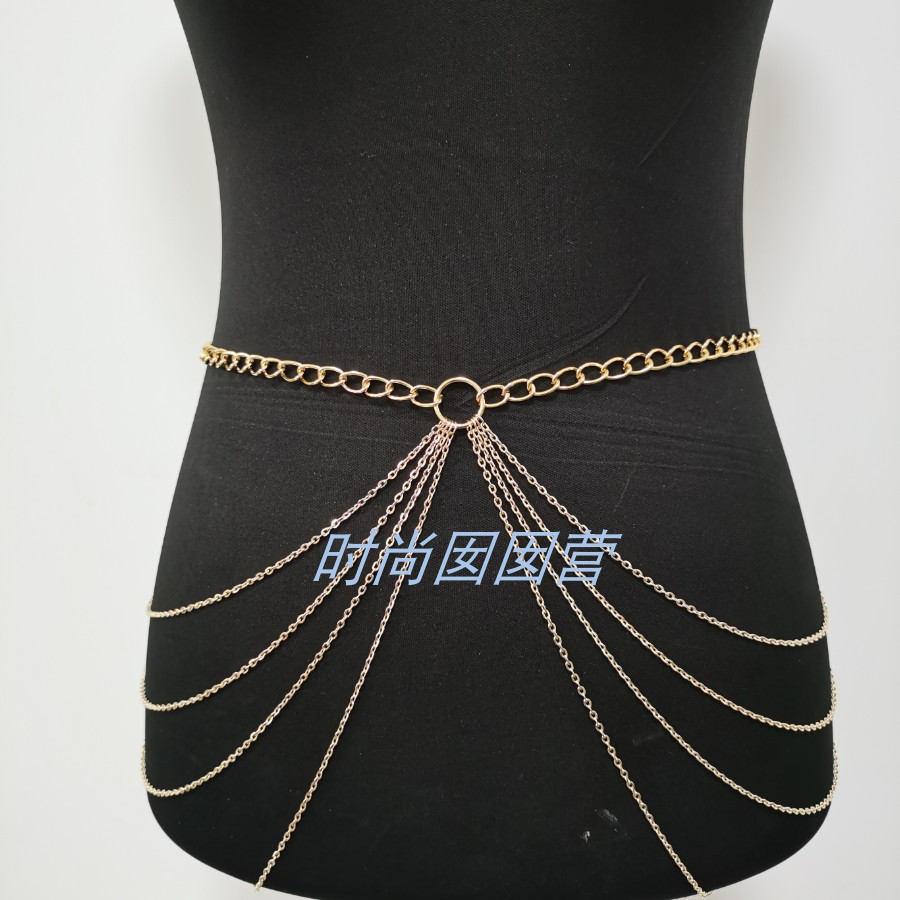 欧美腰链Waist Belly Chains W2268合金腰链演出拍摄比基尼链条-图1