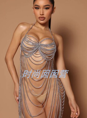 欧美身体链合金身体链磨链女