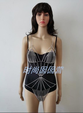 欧美水钻拍摄饰品身体链