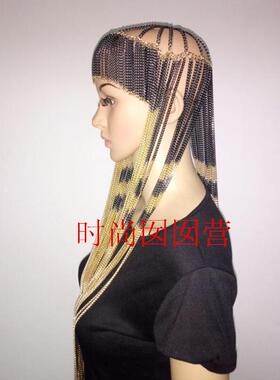 欧美头链head chains 个性合金混色套头头链饰品B514挂须头链饰品