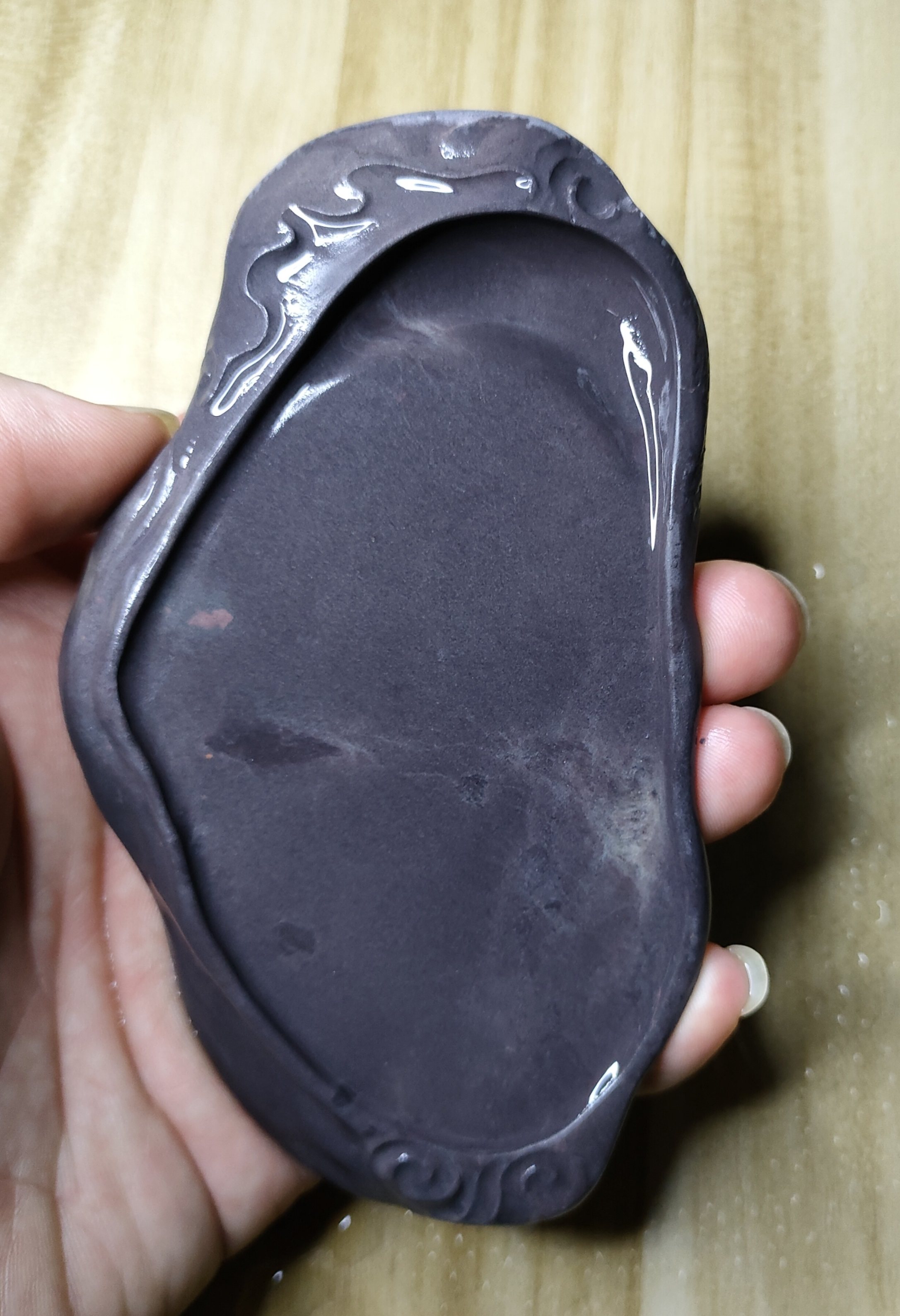 国内正規総代理店アイテム】 端硯鎮尺 老坑大西洞魚脳凍 未使用 書