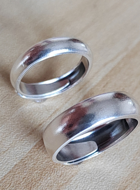 999银素圈活口戒指纯银