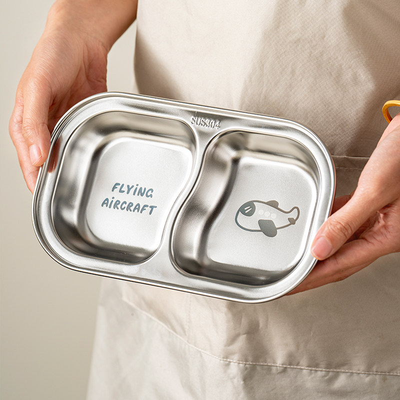 onlycook儿童餐盘304不锈钢宝宝辅食盘家用吃饭分格菜盘婴儿餐具,淘宝优惠券,粉丝福利购,淘宝优惠卷