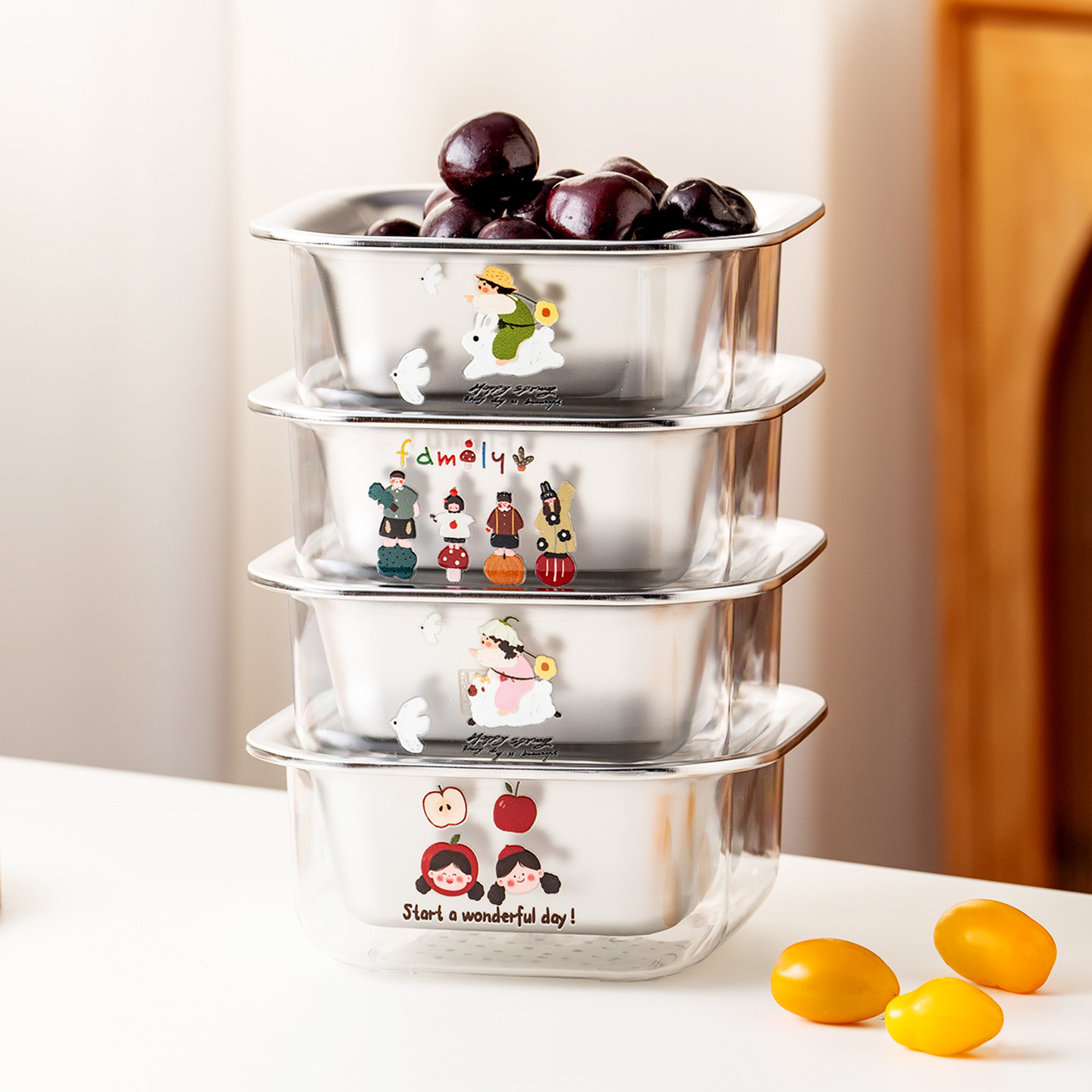 onlycook 304不锈钢双层沥水篮厨房迷你滤水篮小号洗菜盆洗水果盘,淘宝优惠券,粉丝福利购,淘宝优惠卷