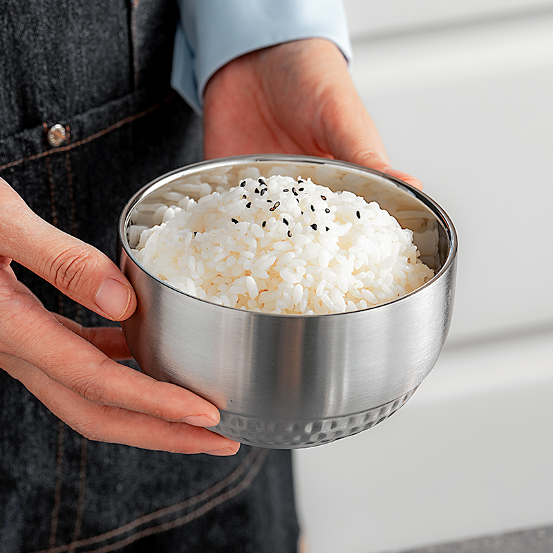 onlycook 304不锈钢小碗家用双层汤碗儿童吃饭碗成人餐具个人专用,淘宝优惠券,粉丝福利购,淘宝优惠卷