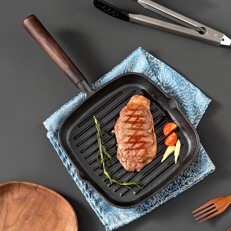 onlycook无涂层铸铁锅牛排锅煎牛排专用锅套装平底锅家用牛扒煎锅,淘宝优惠券,粉丝福利购,淘宝优惠卷