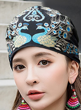包头帽旅游中国风女夏季