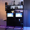 Simple hardware desk bookshelf combination beautiful girl